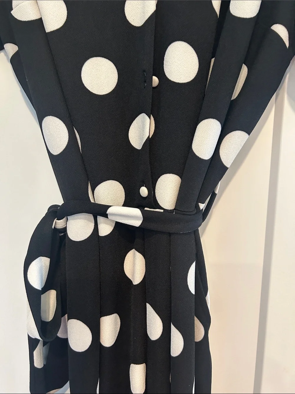 Black and White Polka Dot Jumpsuit - Picture 4 of 4